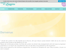 Tablet Screenshot of ecoledelumiere.ch
